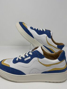 Hard-to-find Alohas Tb.490 colorway Blue and Yellow Leather Suede EU40